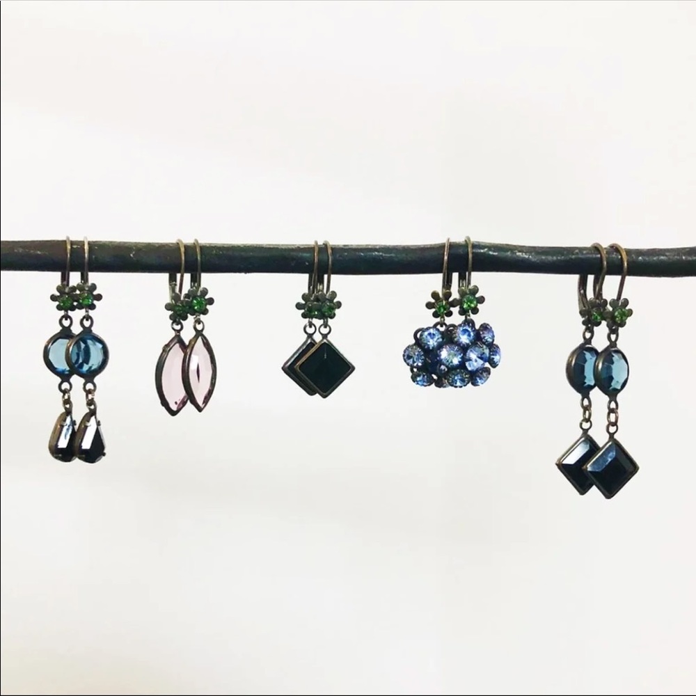 5 pairs of Swarovski crystal earrings